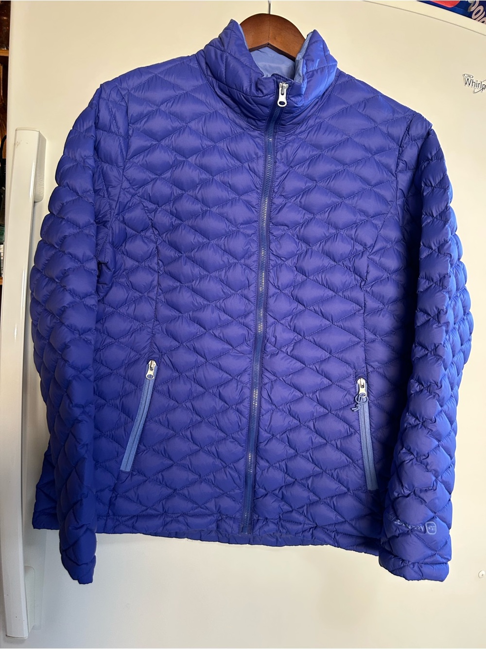 Free Country Puffer Jacket Royal Blue with zipper pockets Excellent Condition XL